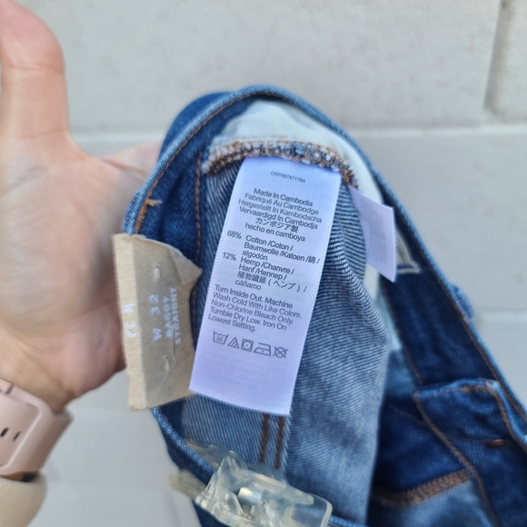 Madewell | Baggy Straight Jeans in Dark Worn Indigo Wash NEW Size 32 Style NH643 - Picture 12 of 13